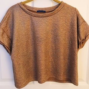 Cropped Metallic Speckled Top